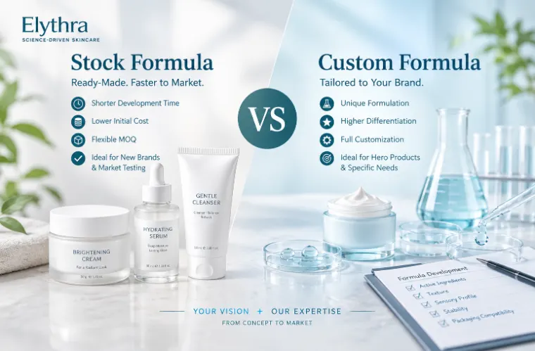 Stock Formula vs Custom Formula: Which Is Better for Your Skincare Brand?